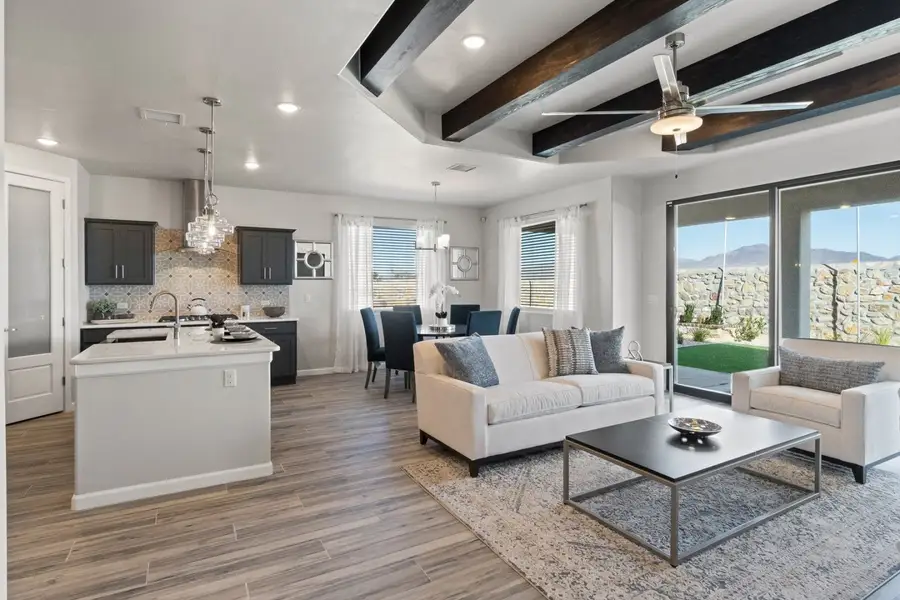 Representative furnished interior of a home built from the Valencia by Hakes Brothers in Hillside Park, El Paso (Image 3).