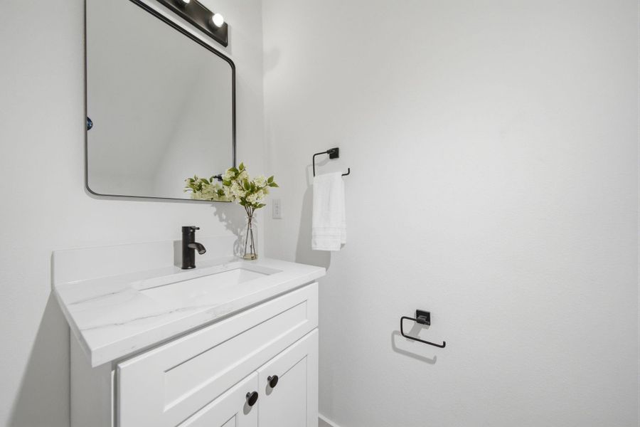 Powder bathroom for guests. Powder bathroom for guests.