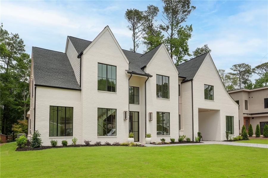 Front exterior of a new home in , Alpharetta, GA, highlighting curb appeal (Image 12).