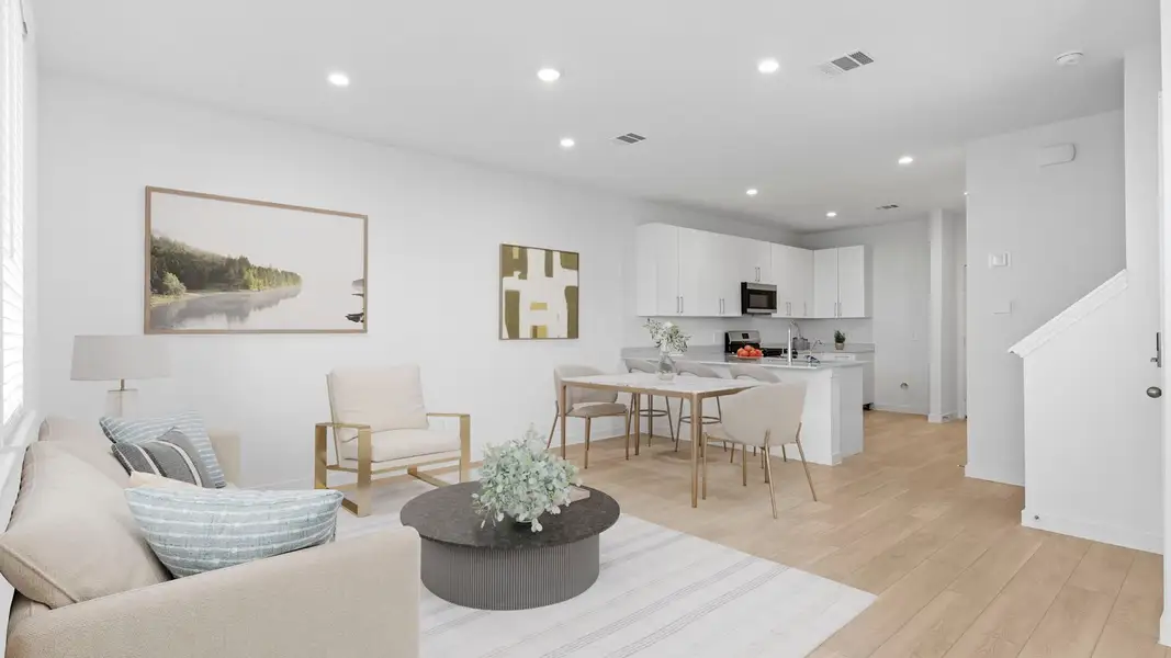 Furnished interior view inside a new home in Lexington Village, Missouri City (Image 8).