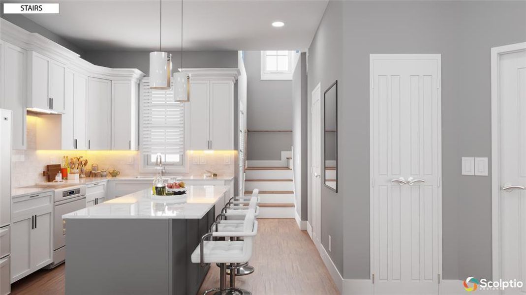 Furnished interior view inside a new home in , Leander (Image 17).