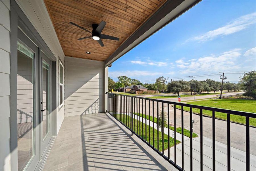 Balcony adjoined to Primary Bedroom