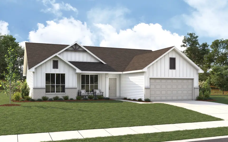 Representative exterior photo of a completed home built from the The 1540 by Stylecraft Builders in Stillwater Ranch, Tyler, TX (Image 2). Representative exterior photo of a completed home built from the The 1540 by Stylecraft Builders in Stillwater Ranch, Tyler, TX (Image 2).