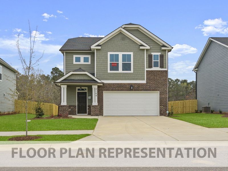 Exterior Elevation D | 1772 Plan by Ivey Homes