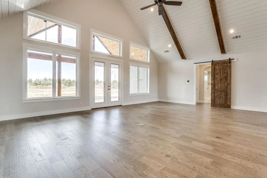 Representative unfurnished interior of a home built from the The Carter by Elmwood Custom Homes in Matthews Farm, Venus (Image 31). Representative unfurnished interior of a home built from the The Carter by Elmwood Custom Homes in Matthews Farm, Venus (Image 31).