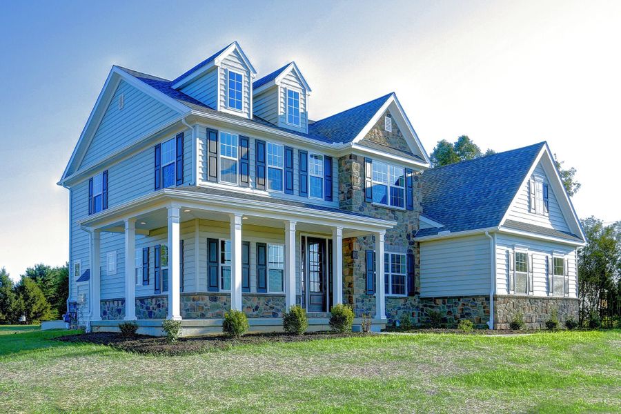 Representative exterior photo of a completed home built from the Augusta by Keystone Custom Homes in McLean South Shore, Belmont, NC (Image 14).