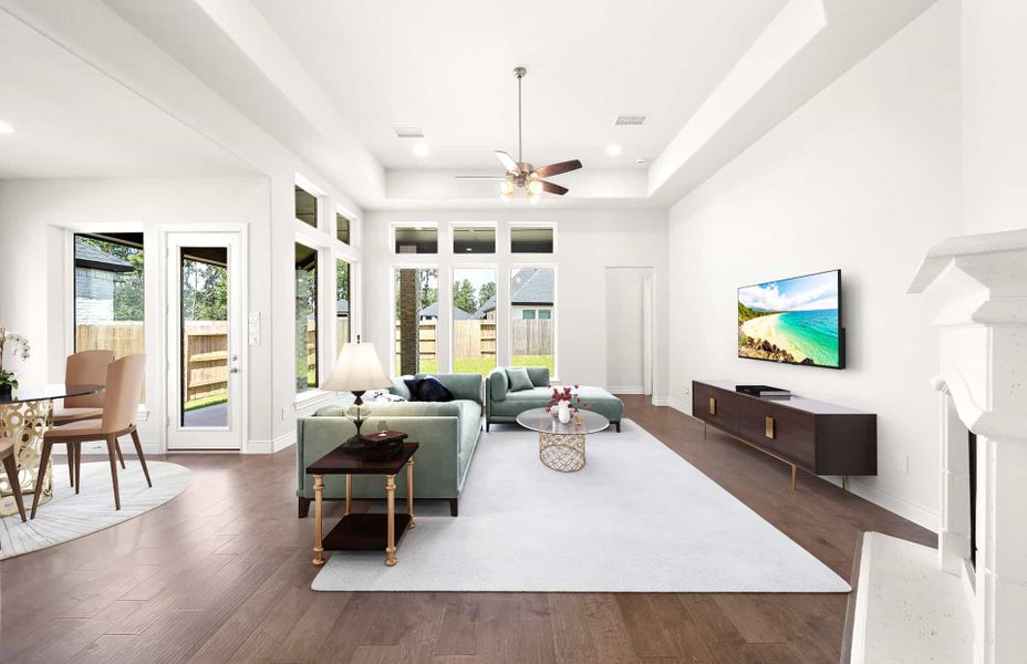 Representative furnished interior of a home built from the 3070AU by Ravenna Homes in Audubon 60′, Magnolia (Image 9).