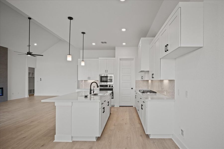 Representative furnished interior of a home built from the Farris by Chesmar Homes in Sunfield, Buda (Image 4).