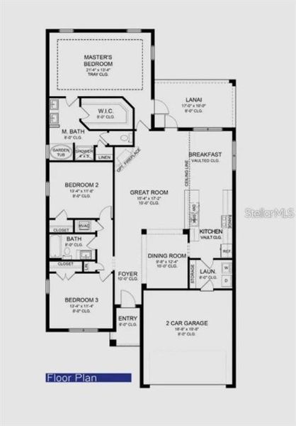 2D floor plan layout of this home in Watercress Cove, North Port, FL (Image 5). 2D floor plan layout of this home in Watercress Cove, North Port, FL (Image 5).
