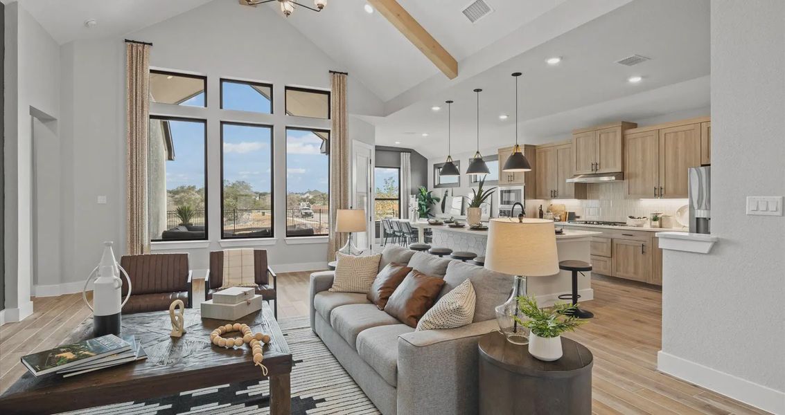 Representative furnished interior of a home built from the Brooke by Chesmar Homes in Meyer Ranch, New Braunfels (Image 8).