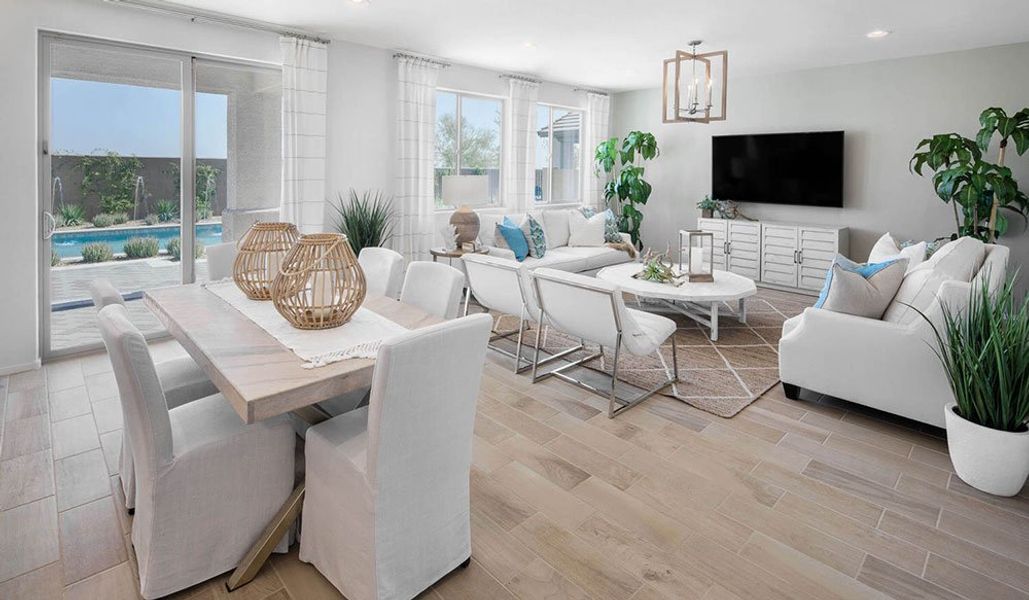 Representative furnished interior of a home built from the 35R4 by Taylor Morrison in Rio Vista at Rancho Mercado, Surprise (Image 3).