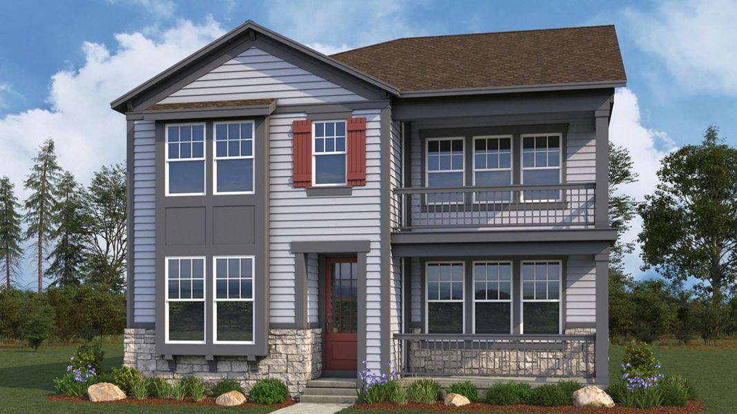 Representative exterior photo of a completed home built from the Adonis by Brightland Homes in Windler Single Family Homes, Aurora, CO (Image 2).