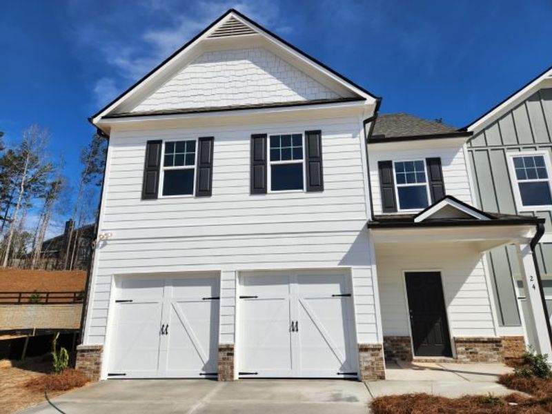 Representative exterior photo of a completed home built from the Boxwood Townhome by Piedmont Residential in The Retreat at Browns Ridge, Newnan, GA (Image 31).