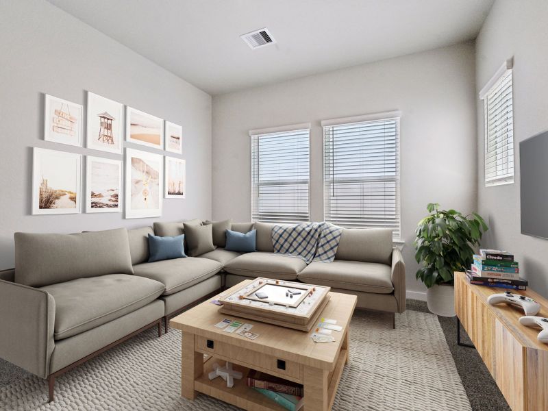 Furnished interior view inside a new home in Pinewood Trails - City Series, Atascocita (Image 15).
