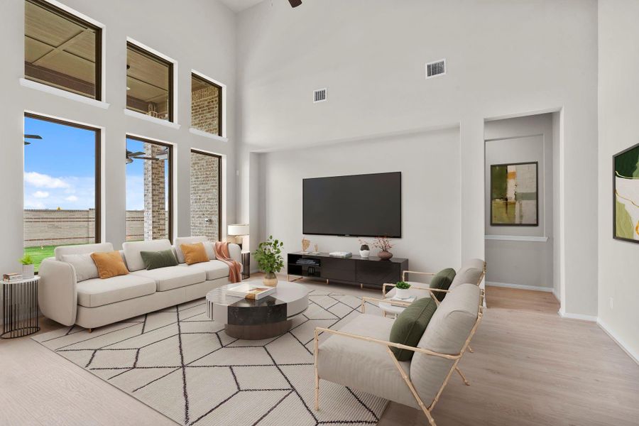 Furnished interior view inside a new home in Bridgeland, Cypress (Image 7).