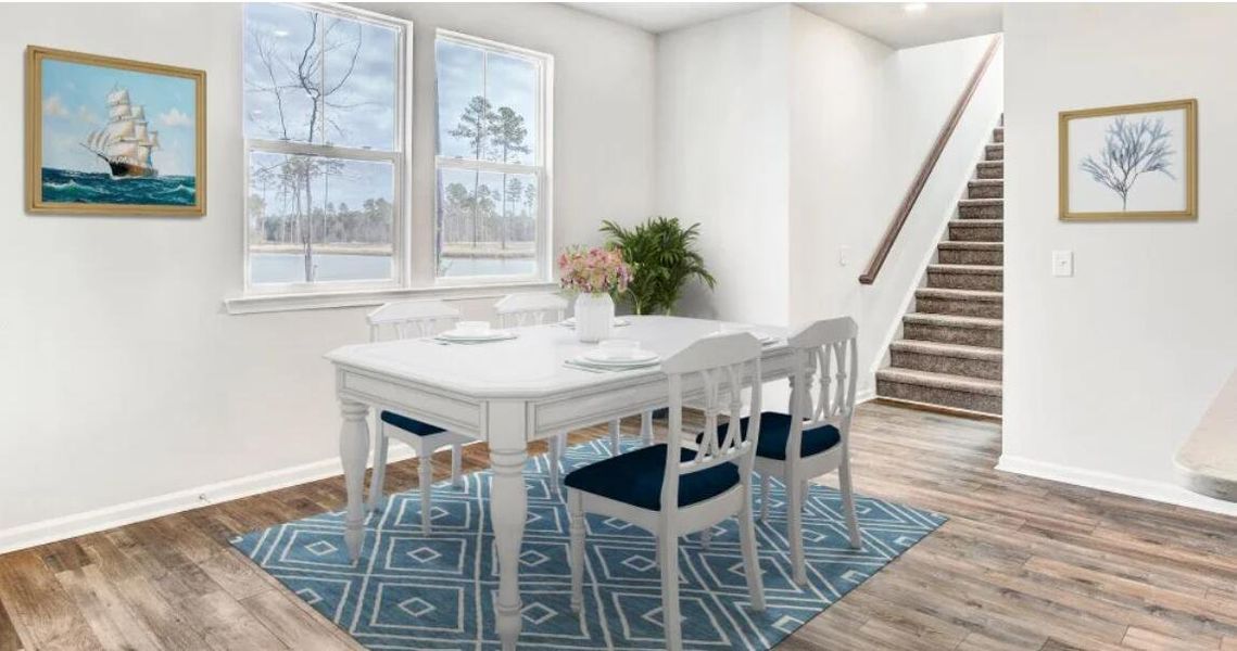Furnished interior view inside a new home in , Summerville (Image 6). Furnished interior view inside a new home in , Summerville (Image 6).