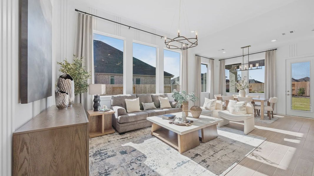 Representative furnished interior of a home built from the Bonneville by Chesmar Homes in Attwater 55s, Waller (Image 9).