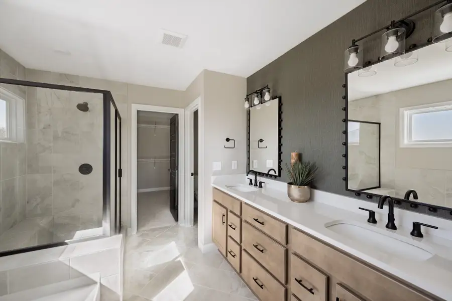 Representative furnished interior of a home built from the Blair by Fischer Homes in Leeland Farms, Fuquay Varina (Image 29).