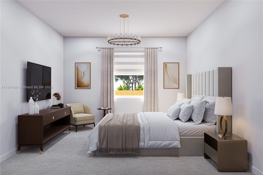 Furnished interior view inside a new home in Acacia Groves, Miami (Image 10).