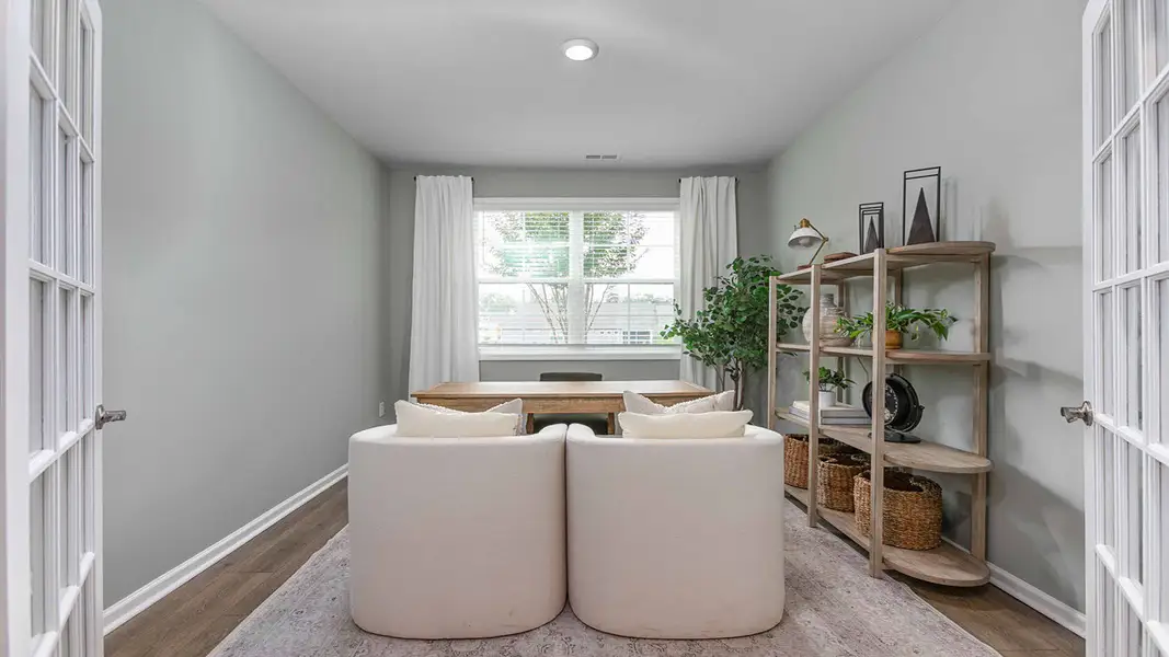 Furnished interior view inside a new home in The Villas at Kinsley, Jamestown (Image 5).