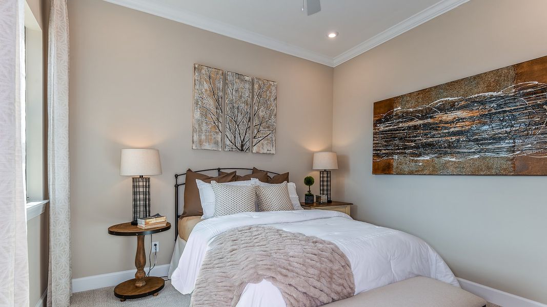 Furnished interior view inside a new home in Esplanade by the Islands Coach Homes, Naples (Image 13). Furnished interior view inside a new home in Esplanade by the Islands Coach Homes, Naples (Image 13).