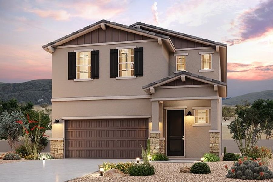 A house with a garage.