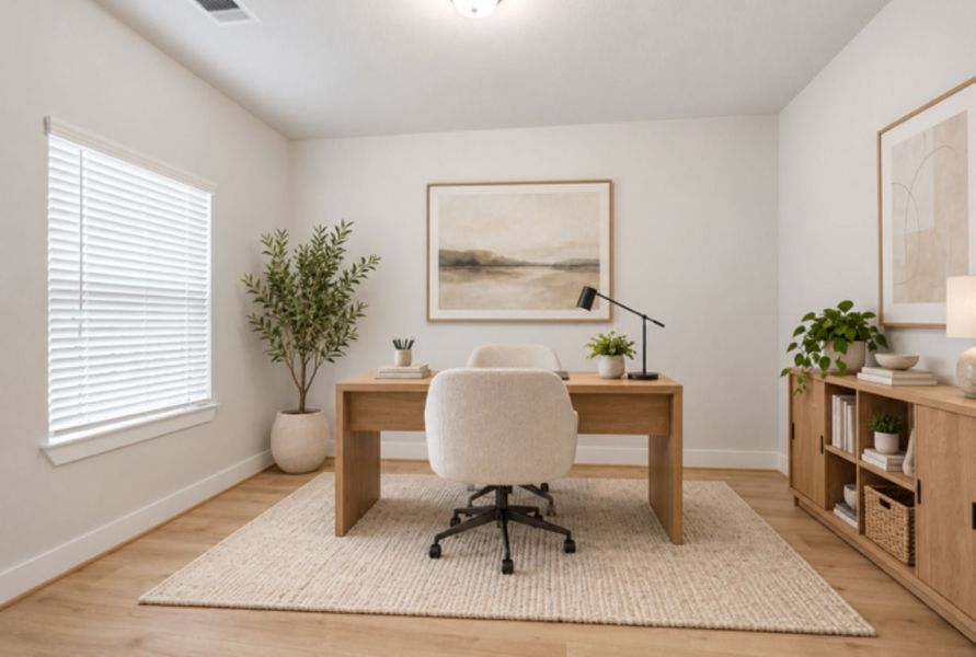 Furnished interior view inside a new home in Massey Oaks, Pearland (Image 7). Furnished interior view inside a new home in Massey Oaks, Pearland (Image 7).