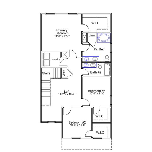 2D floor plan layout of this home in Laurinton Farms, Hopkins, SC (Image 3).