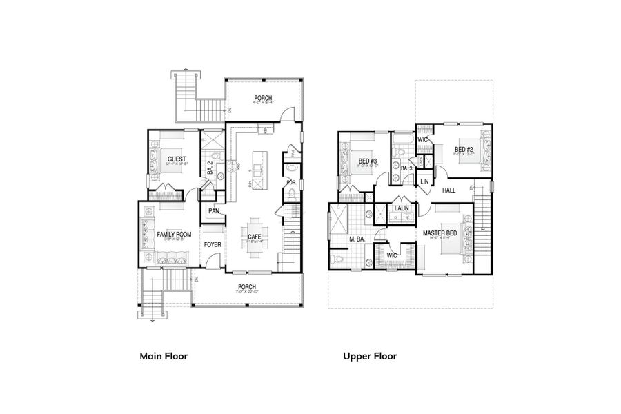 2D floor plan layout of this home in Mount Pleasant Homes, Mount Pleasant, SC (Image 5).