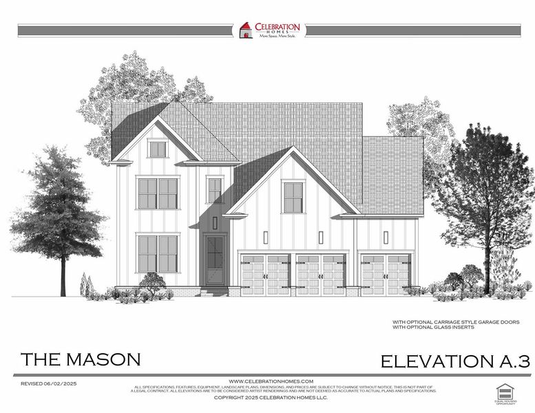 Representative rendering of the exterior for the Mason by Celebration Homes (Image 2).