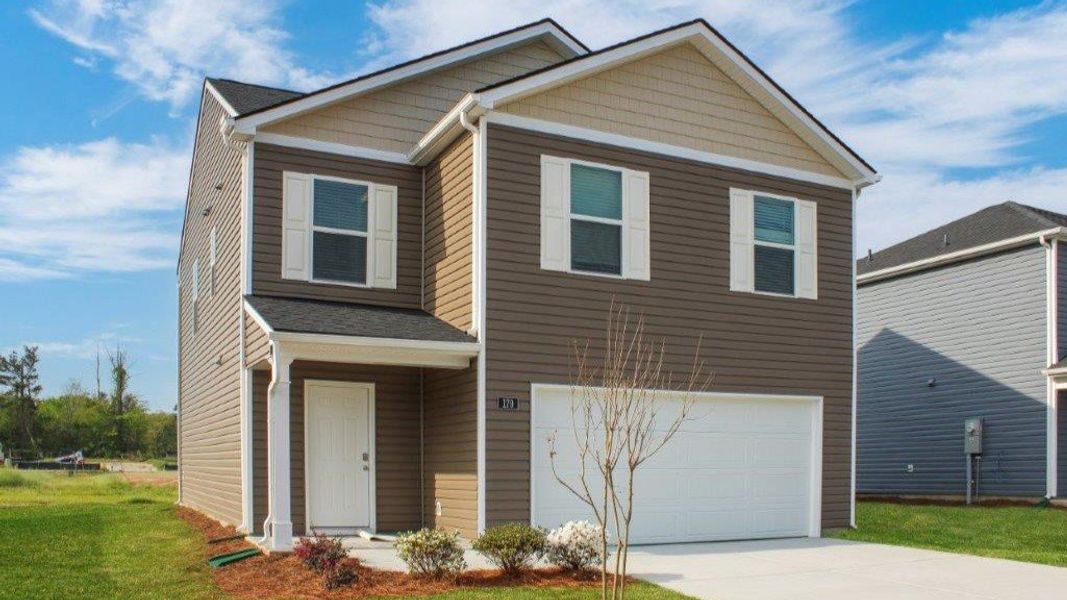 Front exterior of a new home in Evergreen Landing, Rossville, GA, highlighting curb appeal (Image 2).