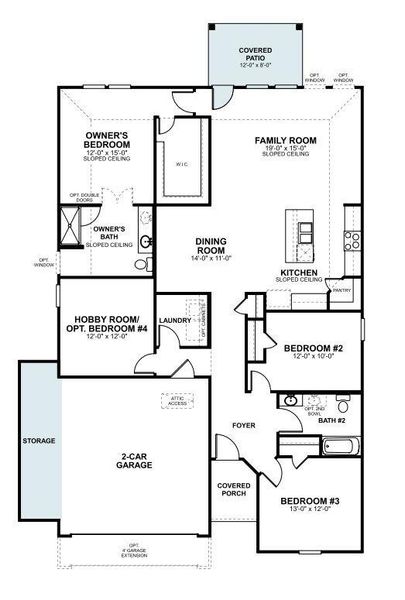 2D floor plan layout of this home in Carillon, Manor, TX (Image 3). 2D floor plan layout of this home in Carillon, Manor, TX (Image 3).