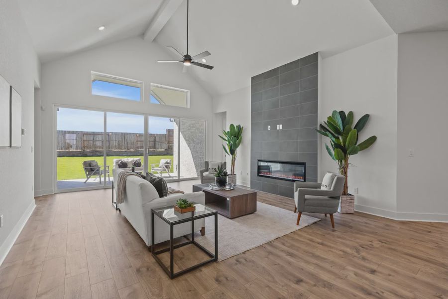 Representative furnished interior of a home built from the Silas by Chesmar Homes in 6 Creeks, Kyle (Image 11).