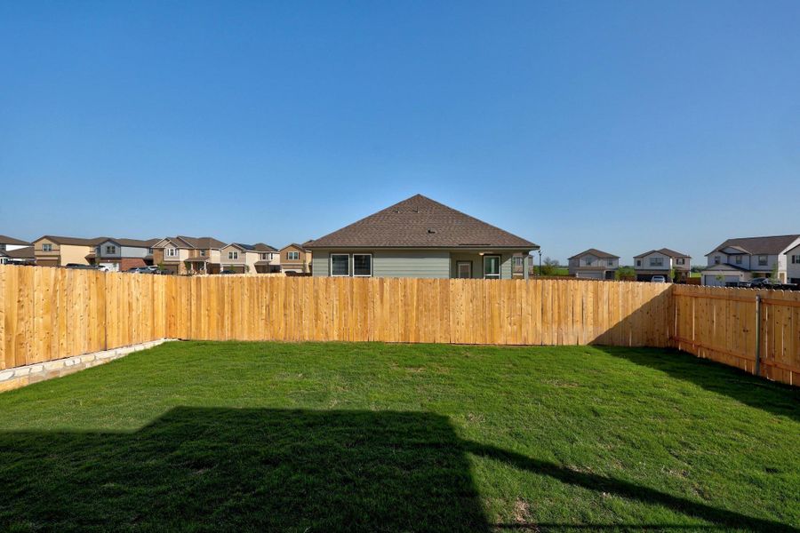 Front exterior of a new home in Sonterra - Cool Water, Jarrell, TX, highlighting curb appeal (Image 20).