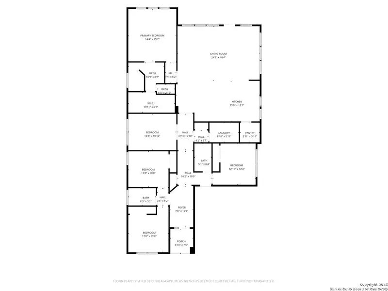 2D floor plan layout of this home in Johnson Ranch: Brookstone II Collection, Bulverde, TX (Image 5).