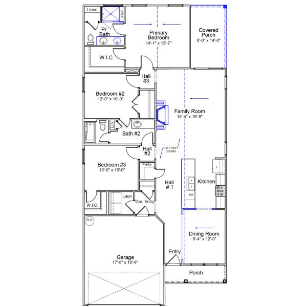 2D floor plan layout of this home in Ellington, Elgin, SC (Image 3).