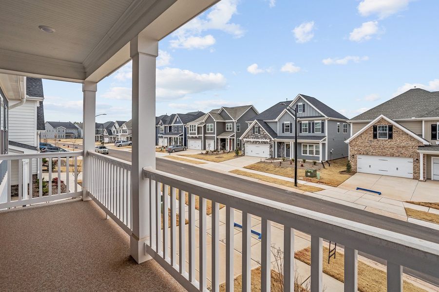 Exterior details and patio area of a home in Sweetbrier, Durham (Image 3).