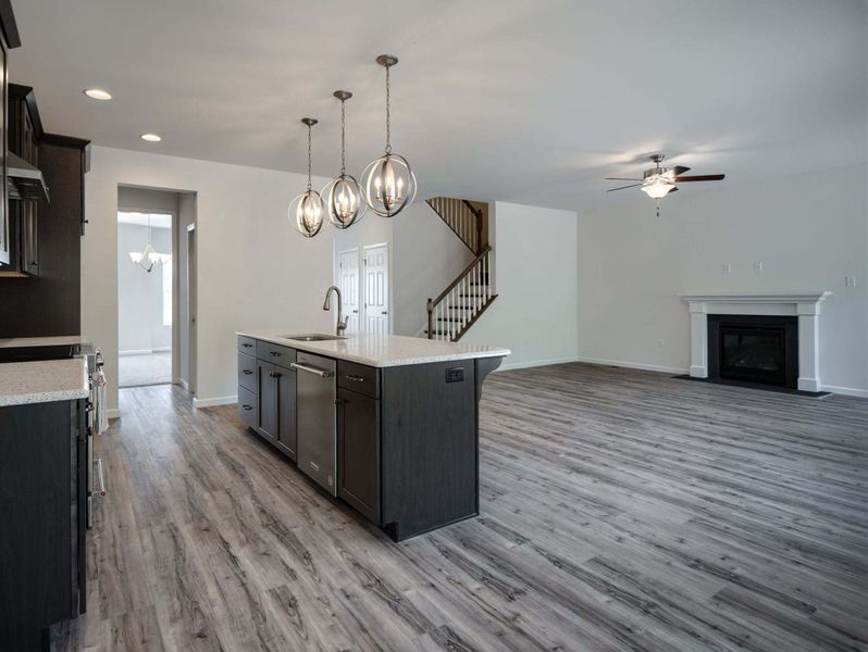 Classic Kitchen and Family Room