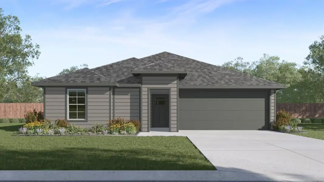 Front exterior of a new home in Waverly Estates, Josephine, TX, highlighting curb appeal (Image 1). Front exterior of a new home in Waverly Estates, Josephine, TX, highlighting curb appeal (Image 1).