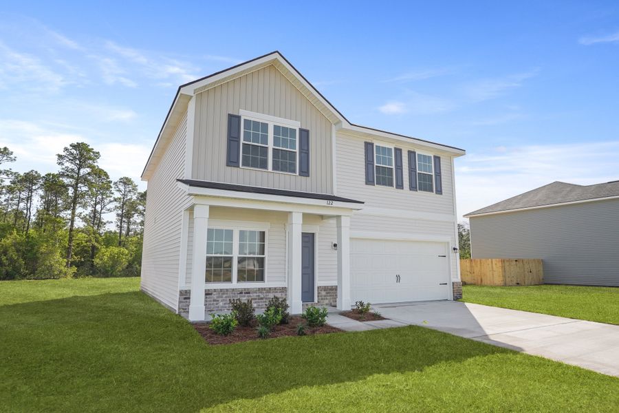 Representative exterior photo of a completed home built from the The Anderson by RTS Homes in The Pointe at Villages on Marne, Hinesville, GA (Image 23).