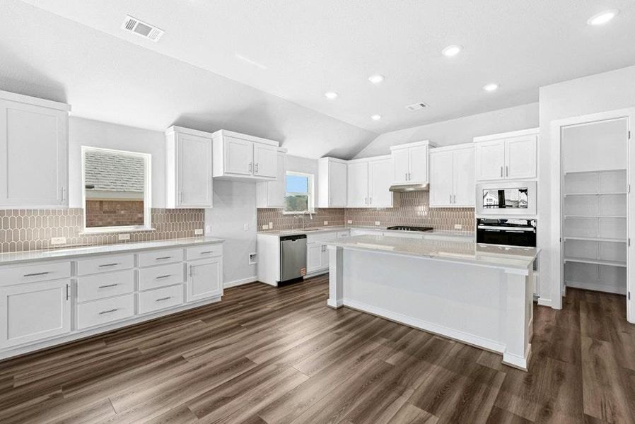 Furnished interior view inside a new home in The Colony, Bastrop (Image 13). Furnished interior view inside a new home in The Colony, Bastrop (Image 13).