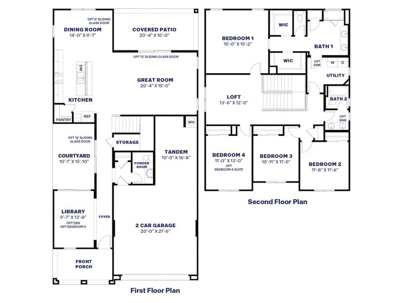 2D floor plan layout of this home in Apache Farms, Buckeye, AZ (Image 5).