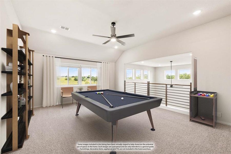 Furnished interior view inside a new home in The Grove, Midlothian (Image 10).