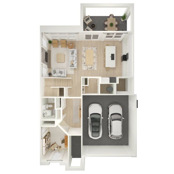 2D floor plan layout for the Oban by K. Hovnanian® Homes in Viviendo, Chandler, AZ (Image 4).