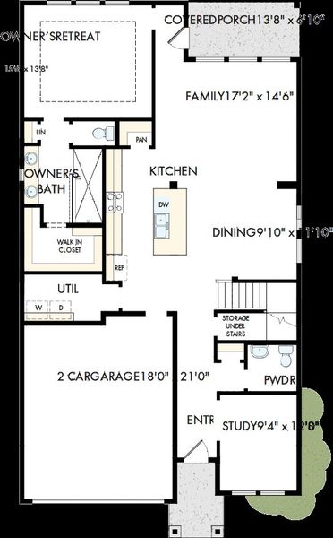 2D floor plan layout of this home in Austin Point - Terrace Collection, Richmond, TX (Image 2). 2D floor plan layout of this home in Austin Point - Terrace Collection, Richmond, TX (Image 2).