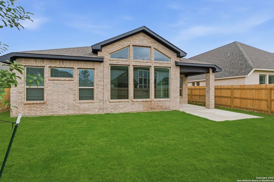 Exterior details and patio area of a home in Alsatian Oaks, Castroville (Image 24).