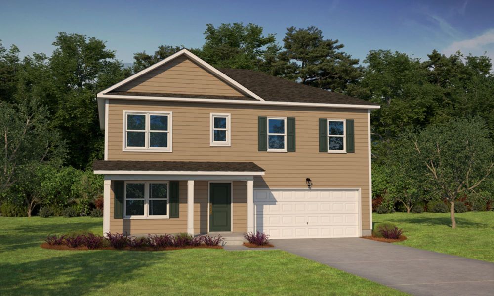 Representative exterior photo of a completed home built from the Murray by Hurricane Builders in Emanuel Creek, West Columbia, SC (Image 15).