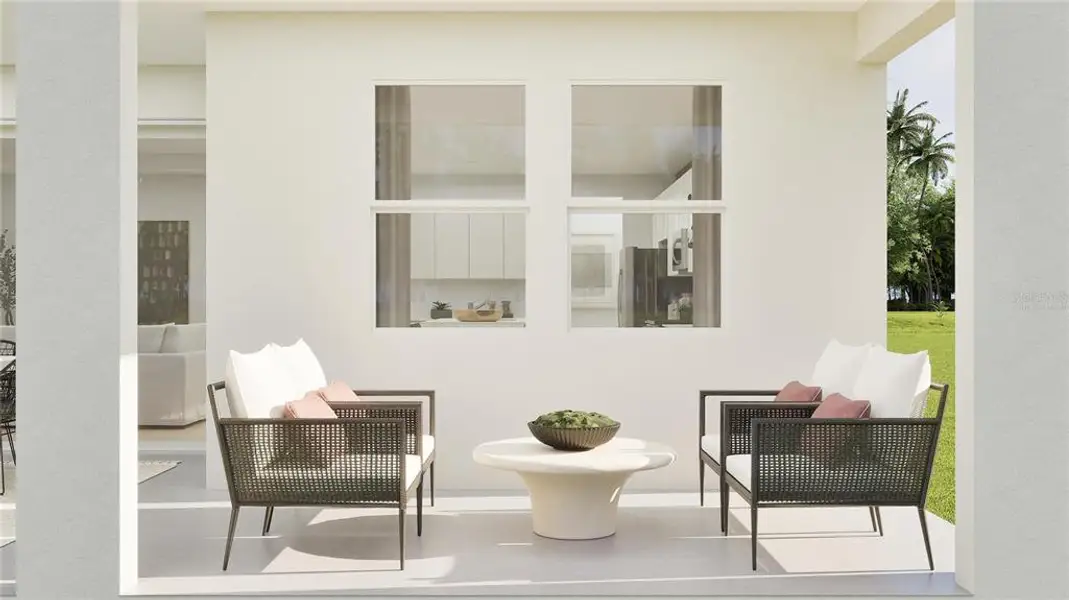 Exterior details and patio area of a home in Bridgewalk: Executive Collection, St. Cloud (Image 3).