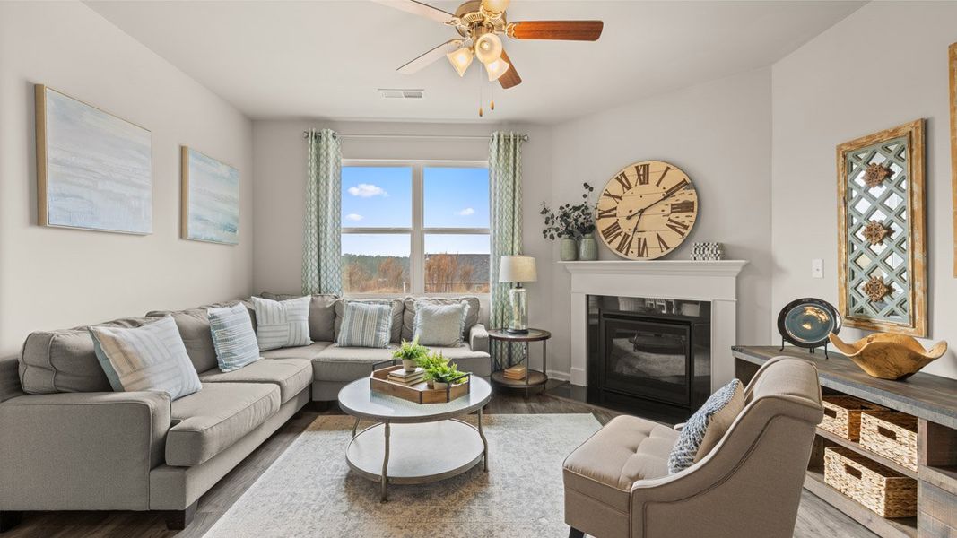 Representative furnished interior of a home built from the Cali by D.R. Horton in Highland Hills, Graniteville (Image 8).