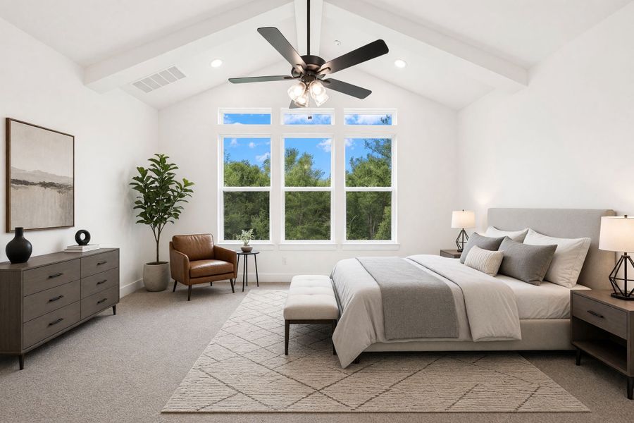 Furnished interior view inside a new home in Double Eagle Ranch, Cedar Creek (Image 6).